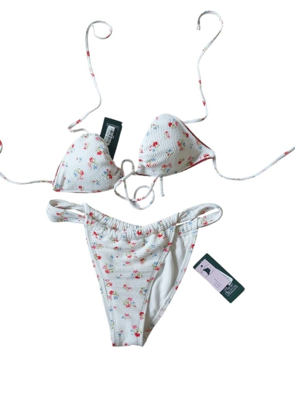 Wild Fable Bikini top and bottom - White - Size Small